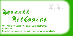 marcell milkovics business card